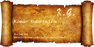 Komár Gabriella névjegykártya